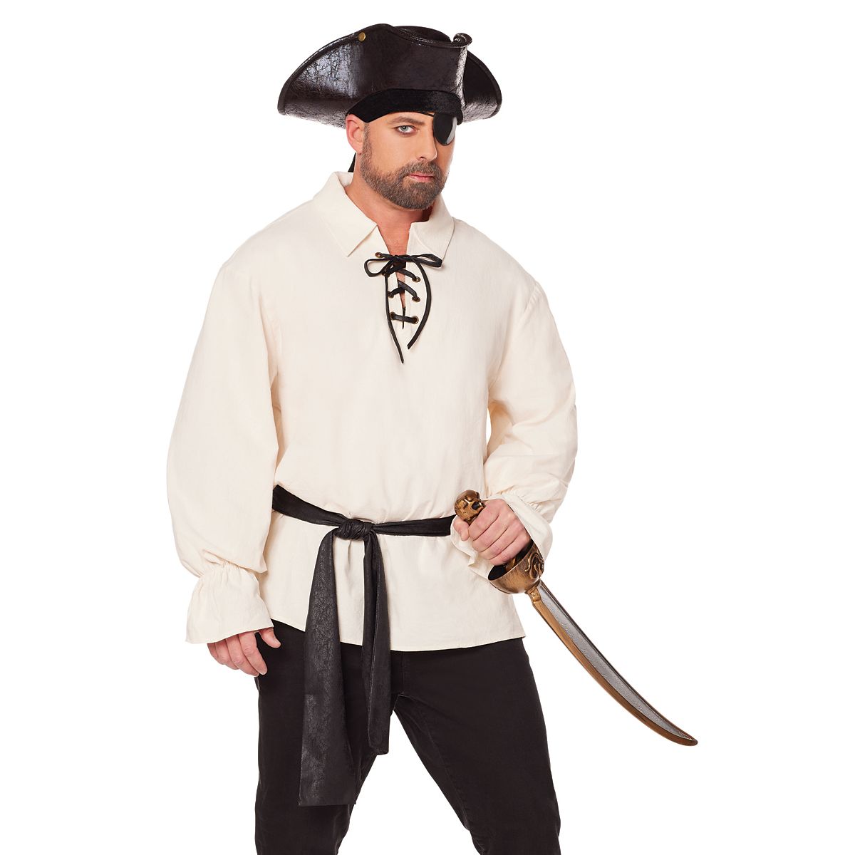Pirate Shirt and Belt Costume Kit TAN