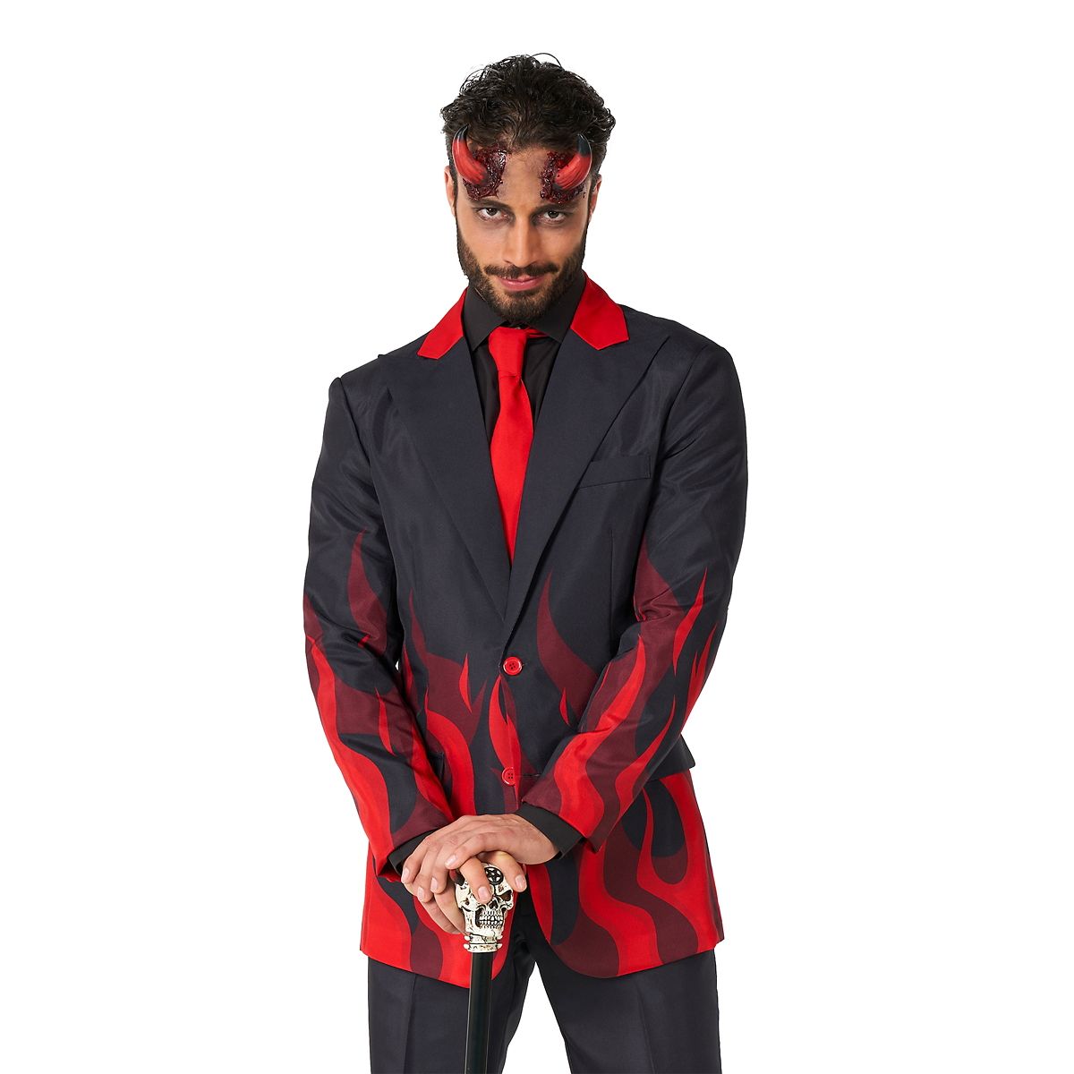 Adult Devil Party Suit BLACK AND RED