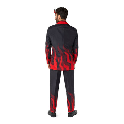 Adult Devil Party Suit BLACK AND RED