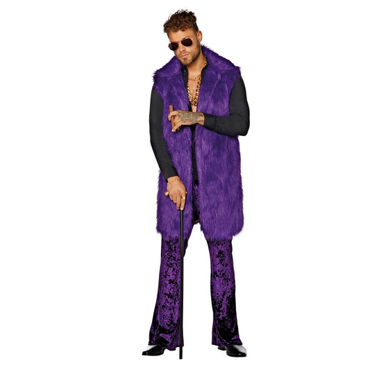 Adult Fuzzy Purple Vest Jacket PURPLE