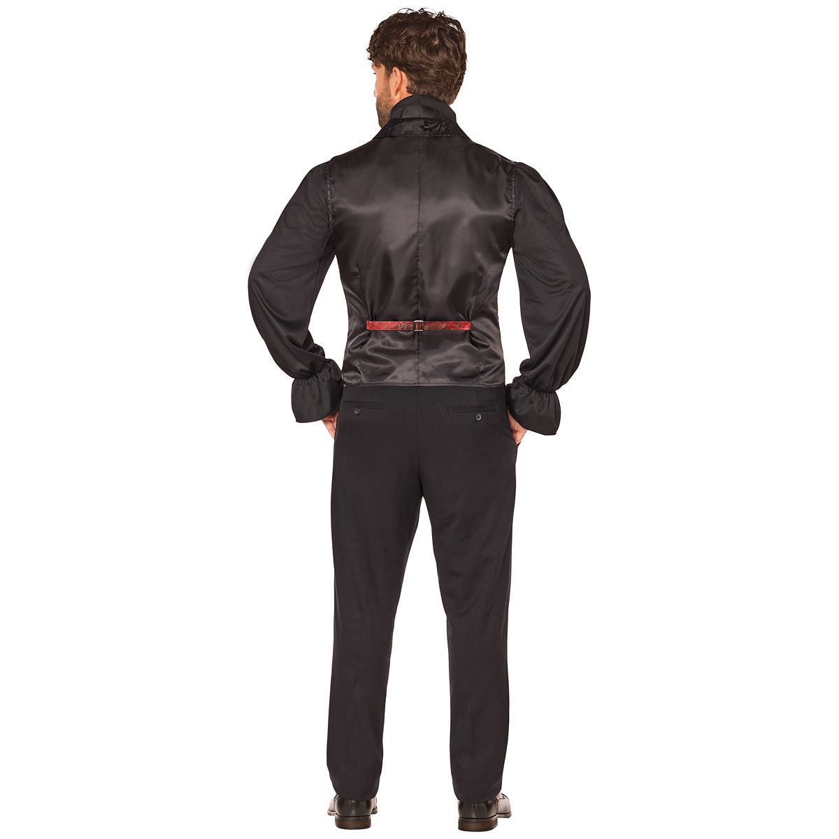 Adult Red Gothic Vampire Twofer Vest BLACK