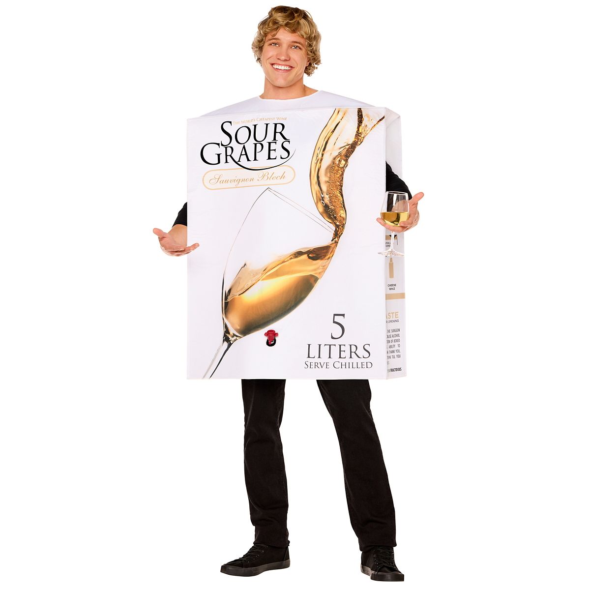 Adult Wine Box 3D Costume WHITE
