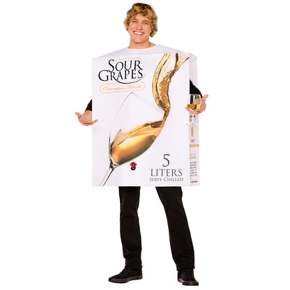 Adult Wine Box 3D Costume WHITE