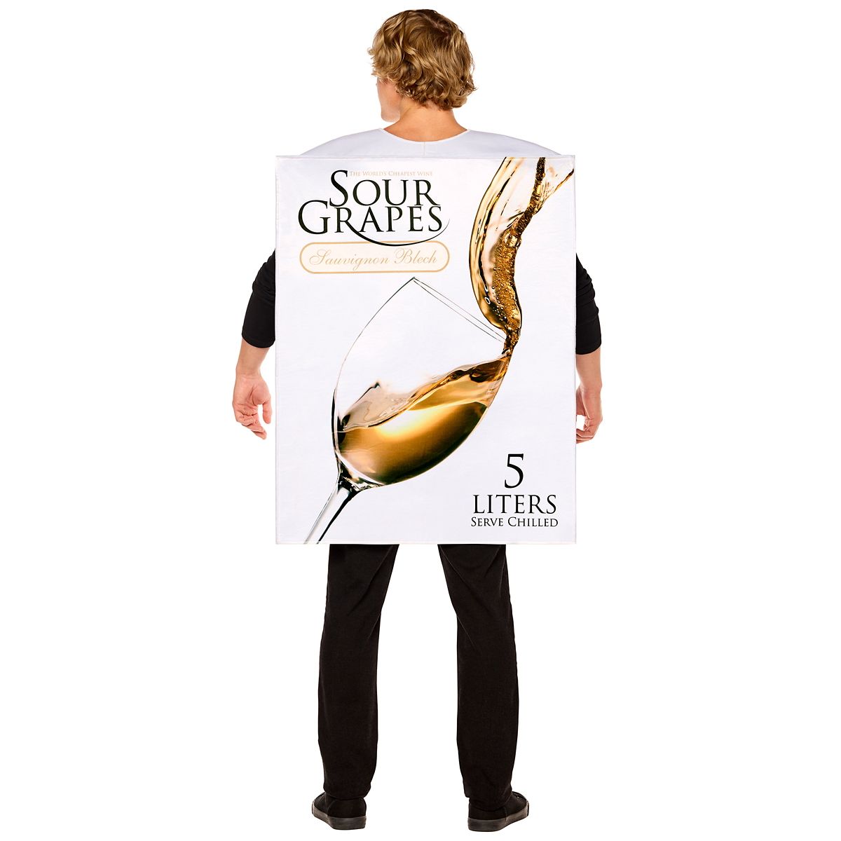 Adult Wine Box 3D Costume WHITE