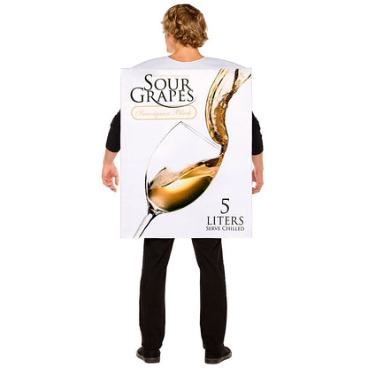 Adult Wine Box 3D Costume WHITE