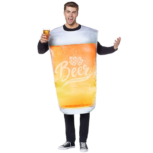 Oktoberfest Adult Pint Glass Beer Costume MULTI-COLOR