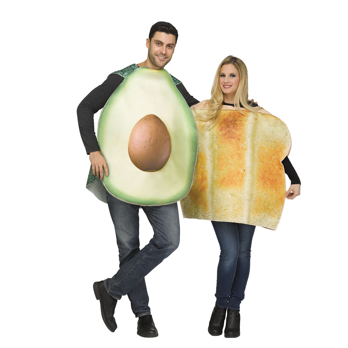 Adult Avocado and Toast Couples Costume MULTI-COLOR