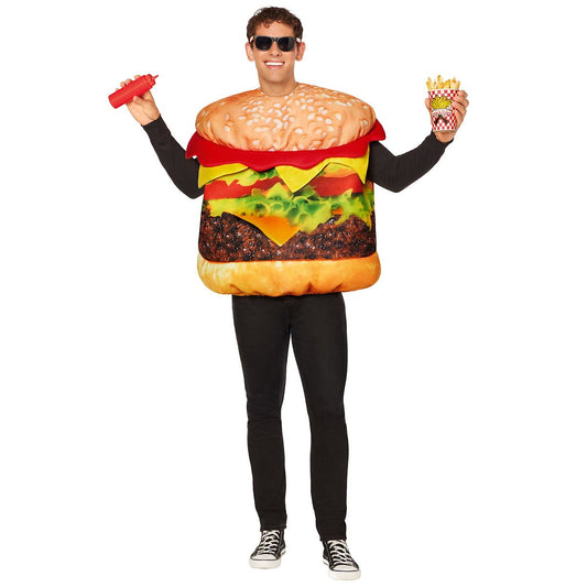 Adult Cheeseburger Costume MULTI-COLOR
