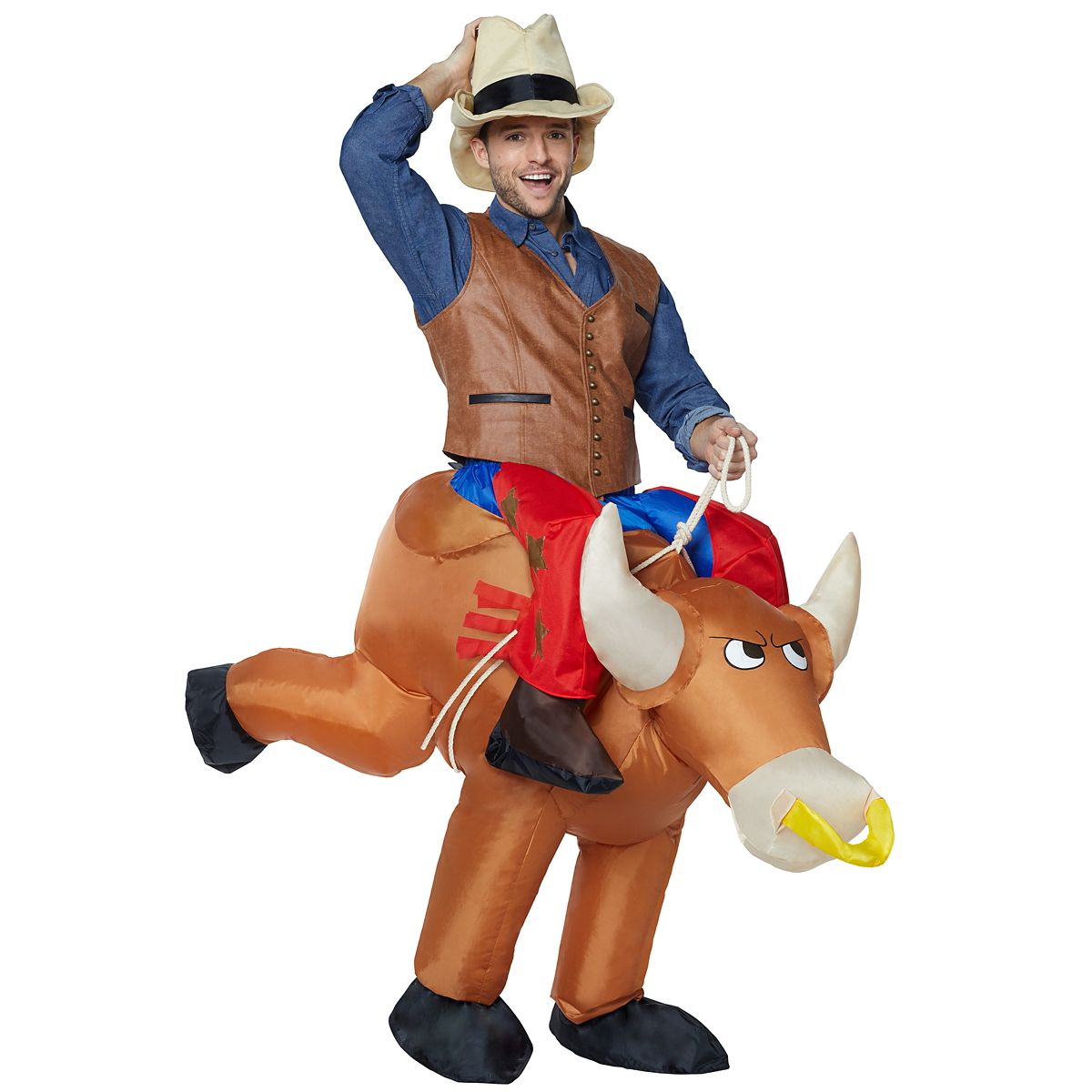 Adult Bull Rider Inflatable Costume MULTI-COLOR