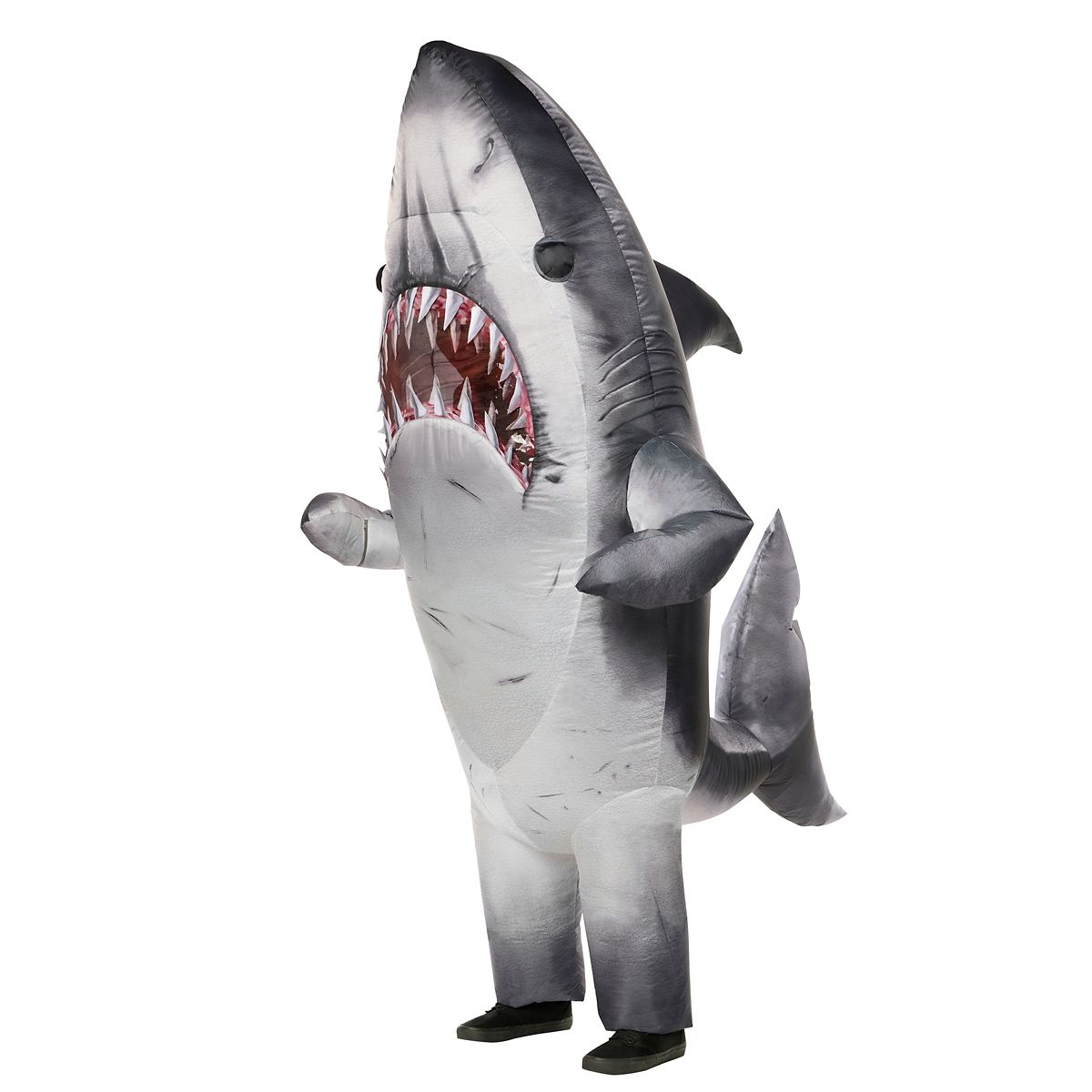 Adult Shark Inflatable Costume -  Jaws WHITE/GREY