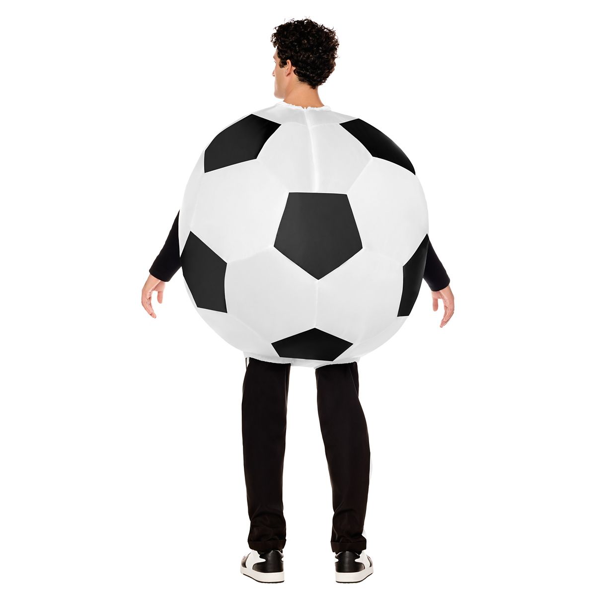 Adult Soccer Ball Inflatable Costume BLACK AND WHITE