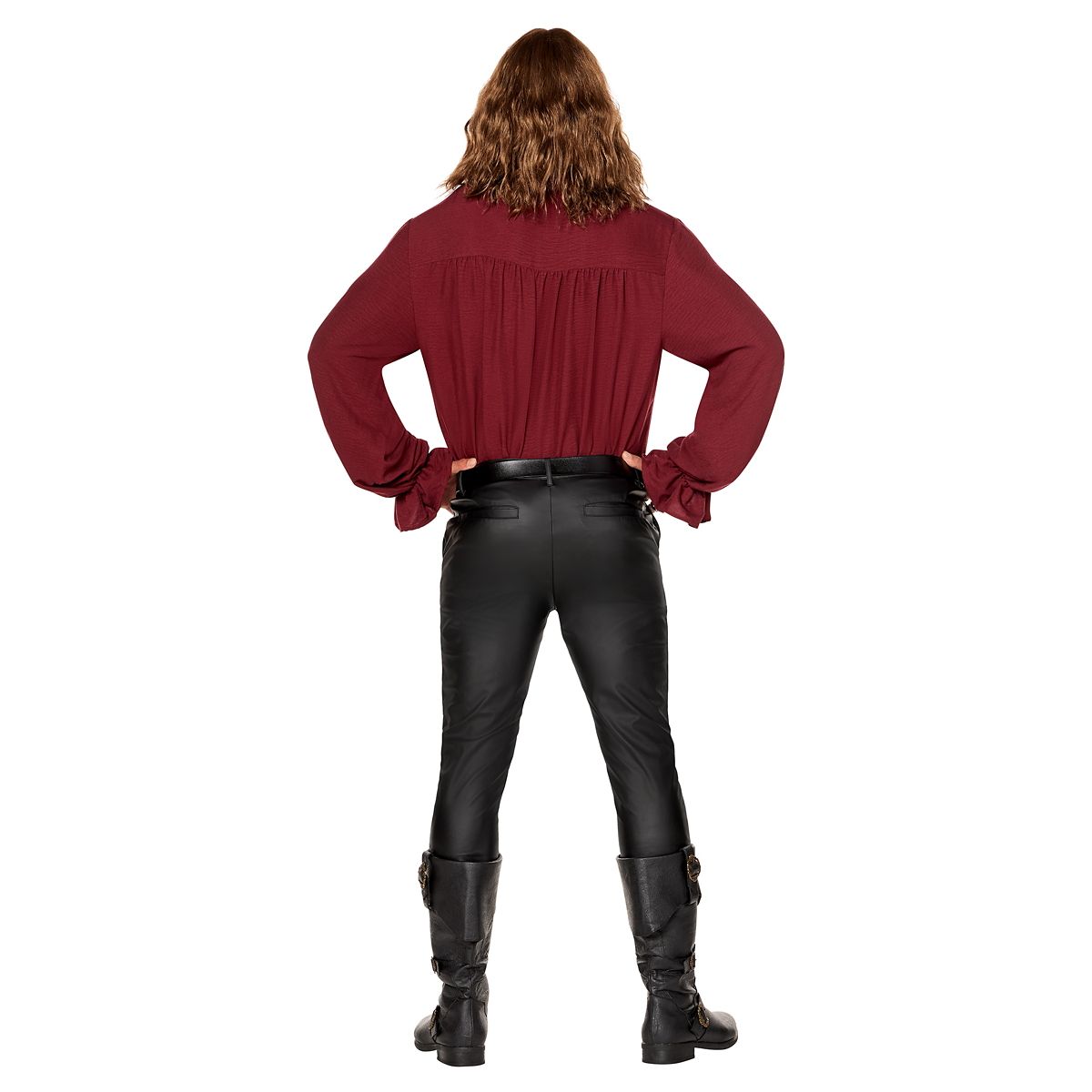 Adult V-Neck Burgundy Peasant Top BURGUNDY