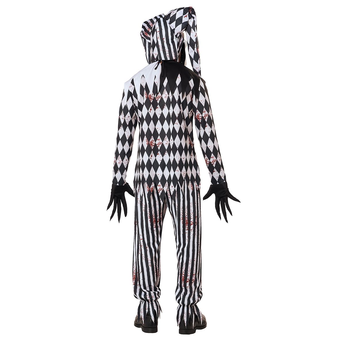 Adult Bloody Jester Costume RED/WHITE/BLACK