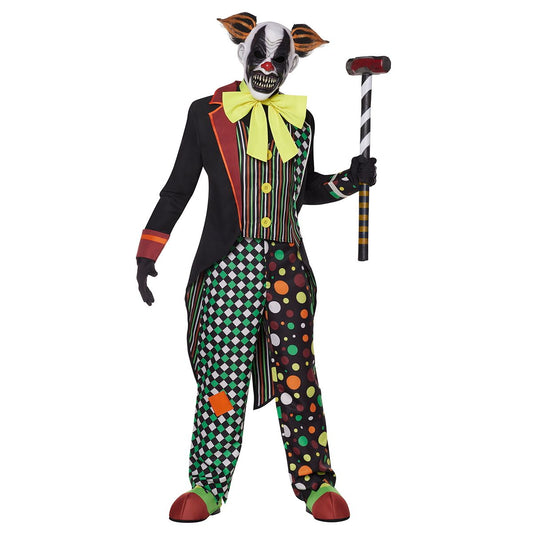 Adult Twisted Circus Clown Costume Deluxe - The Signature Collection MULTI-COLOR