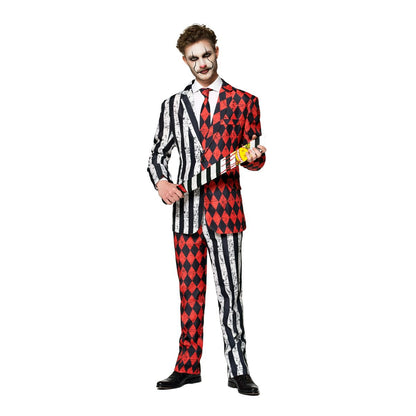 Adult Twisted Circus Suit RED/WHITE/BLACK