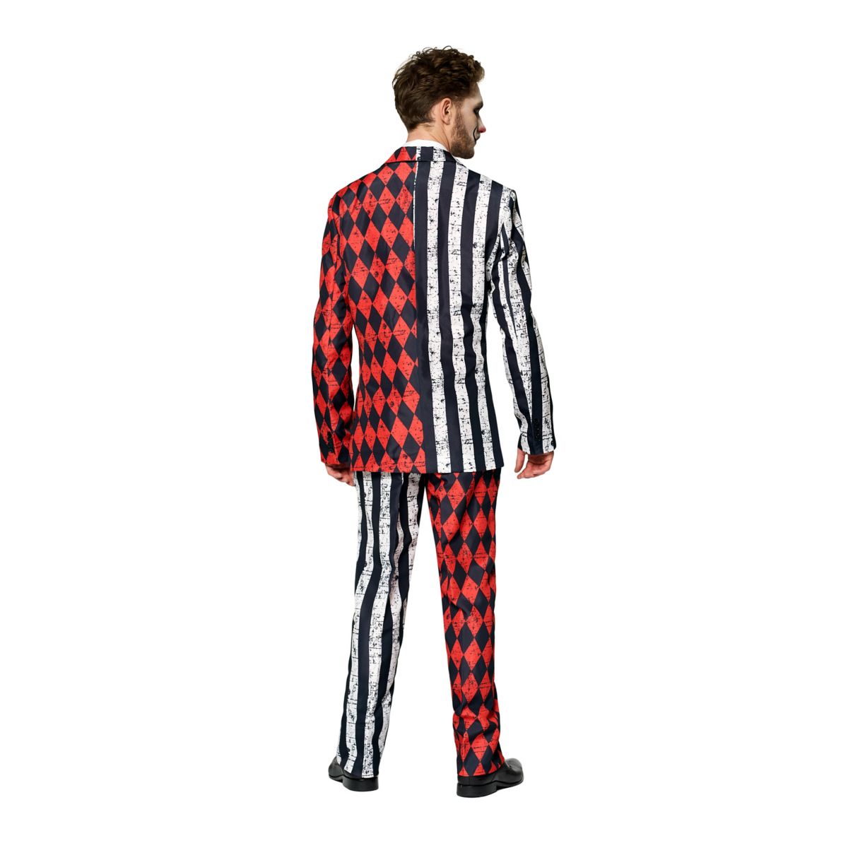 Adult Twisted Circus Suit RED/WHITE/BLACK