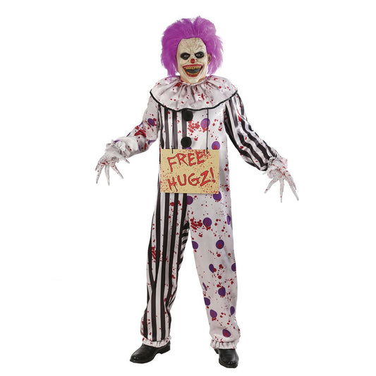Adult Hugz The Clown Costume MULTI-COLOR
