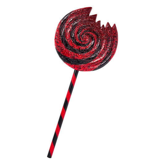 Scary Clown Spiral Lollipop BLACK AND RED