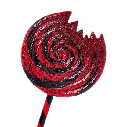 Scary Clown Spiral Lollipop BLACK AND RED