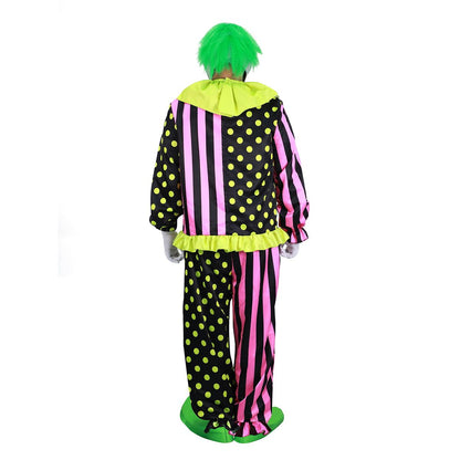 Adult Light-Up Wacky Mole Clown Costume GREEN