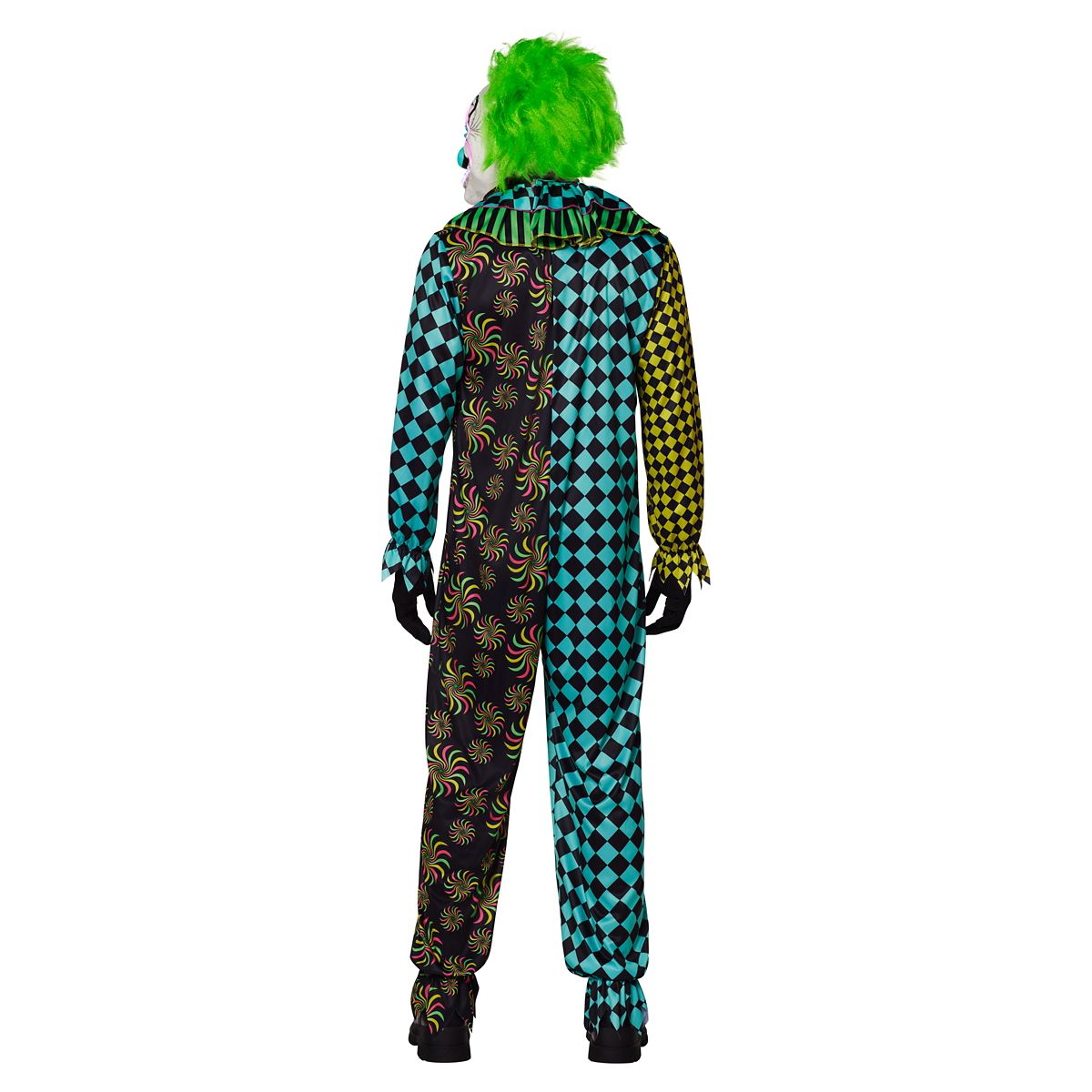 Adult Neon Clown Costume MULTI-COLOR