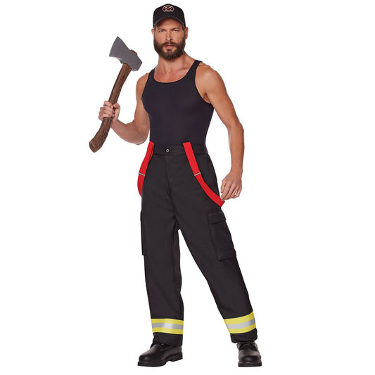 Adult Firefighter Costume Kit BLACK / MULTI