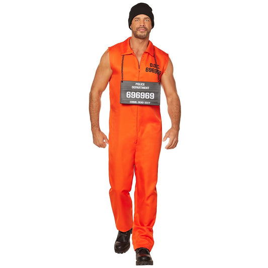 Adult Sexy Convict Costume ORANGE
