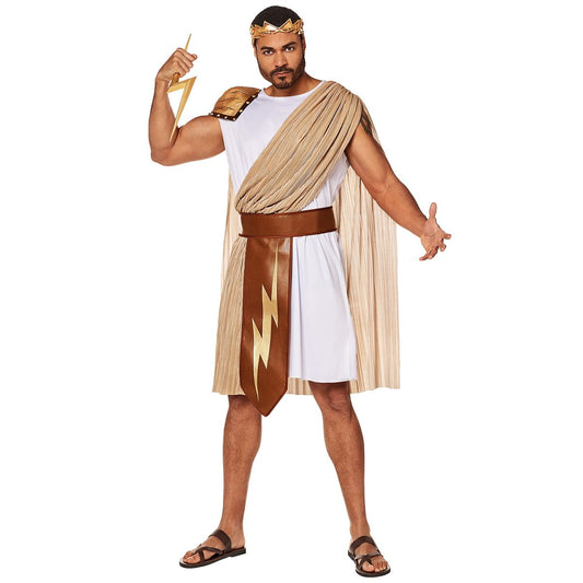 Adult Zeus Costume GOLD AND WHITE