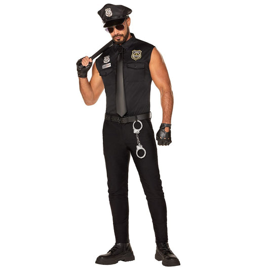 Adult Officer Dick Udown Costume BLACK