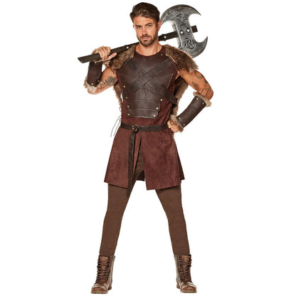 Adult Viking Warrior Costume BROWN