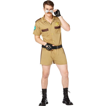 Adult Sergeant Short Pants Cop Costume BROWN