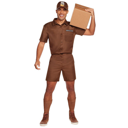 Adult Delivery Man Costume BROWN