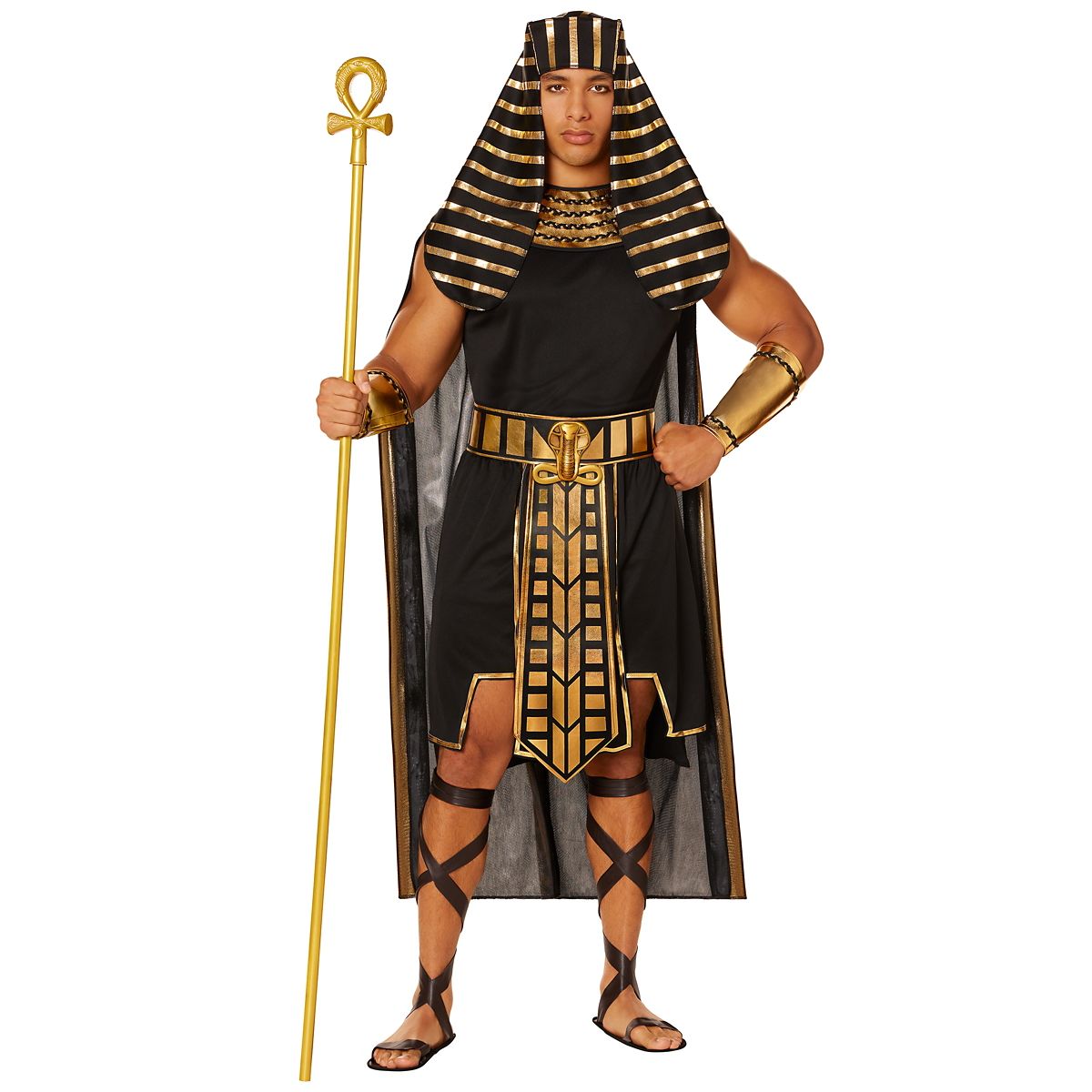 Adult Egyptian King Costume BLACK/GOLD