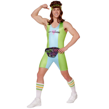 Adult '80s Aerobics Workout Costume MULTI-COLOR