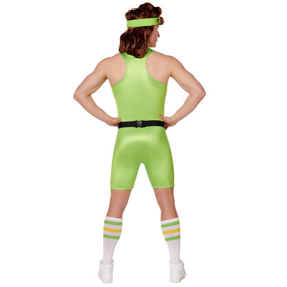 Adult '80s Aerobics Workout Costume MULTI-COLOR