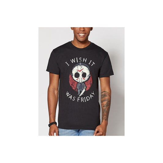 I Wish It Was Friday Jason Voorhees T Shirt - Friday the 13th BLACK