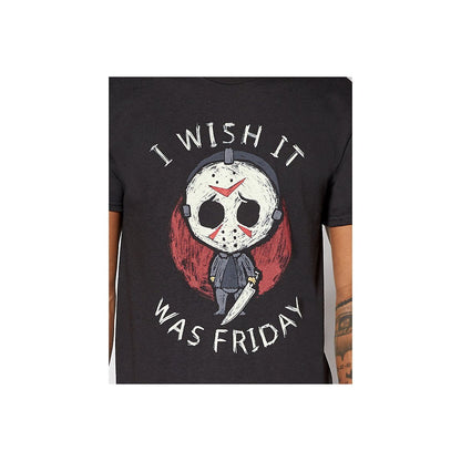 I Wish It Was Friday Jason Voorhees T Shirt - Friday the 13th BLACK