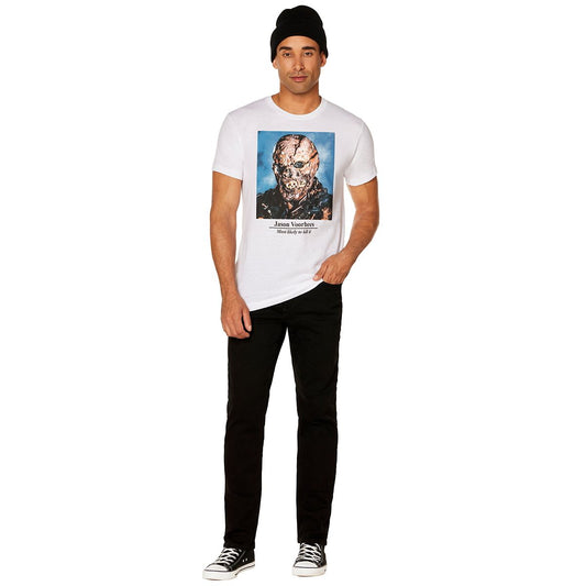 Jason Voorhees Senior Superlatives T Shirt - Friday the 13th WHITE