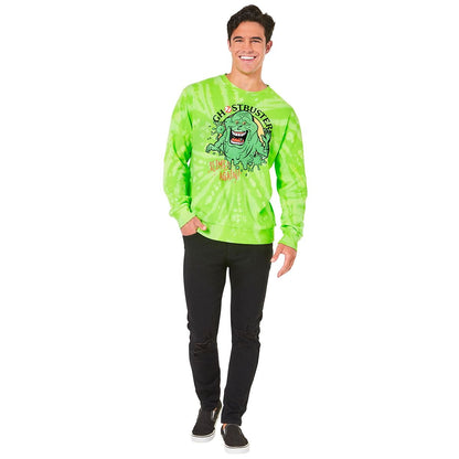 Ghostbusters Slimer Crewneck Sweatshirt GREEN