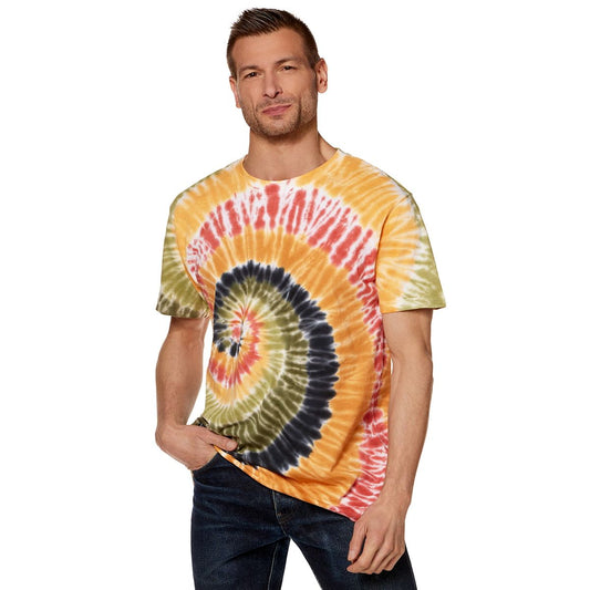 Orange and Green Tie-Dye T Shirt TIE DYE