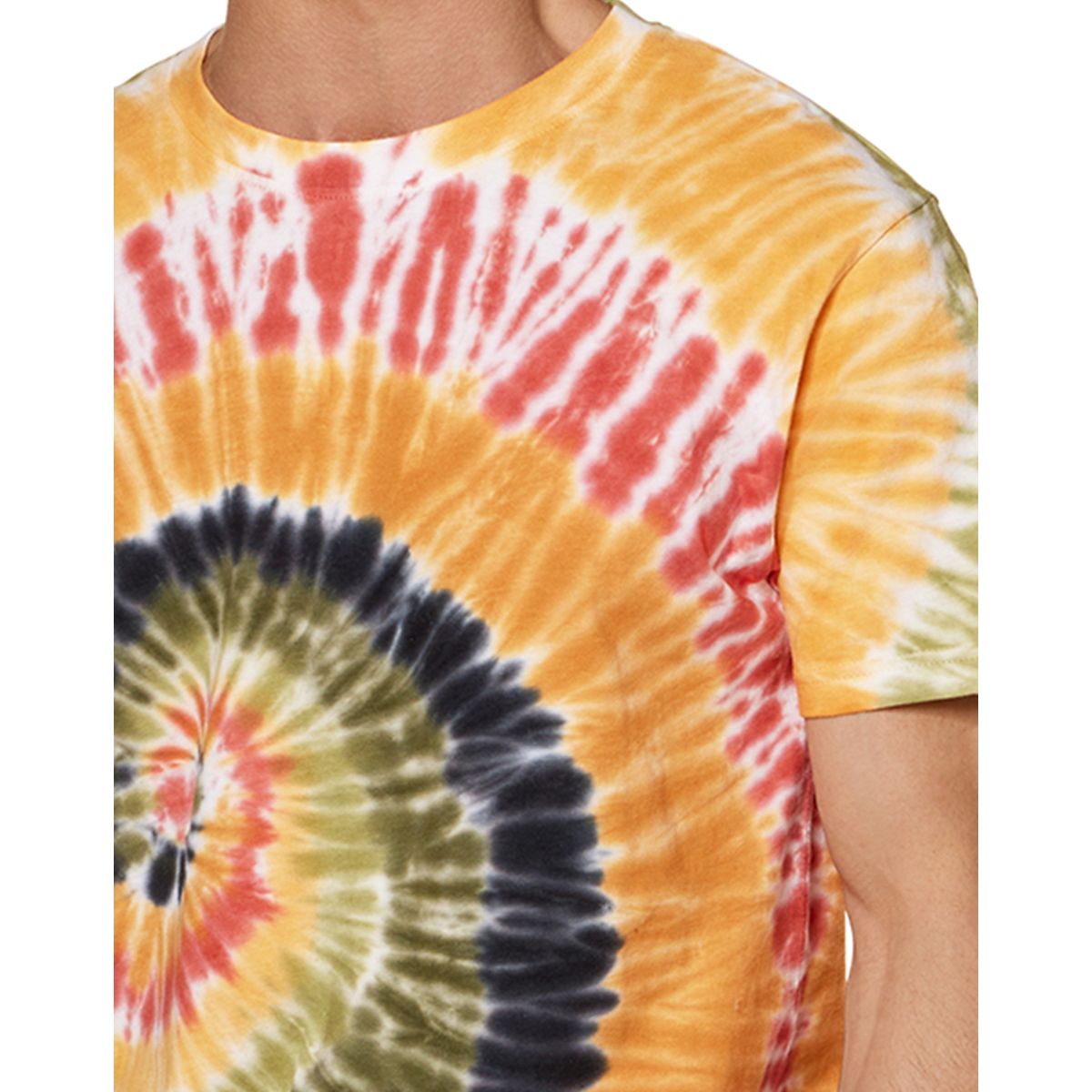 Orange and Green Tie-Dye T Shirt TIE DYE