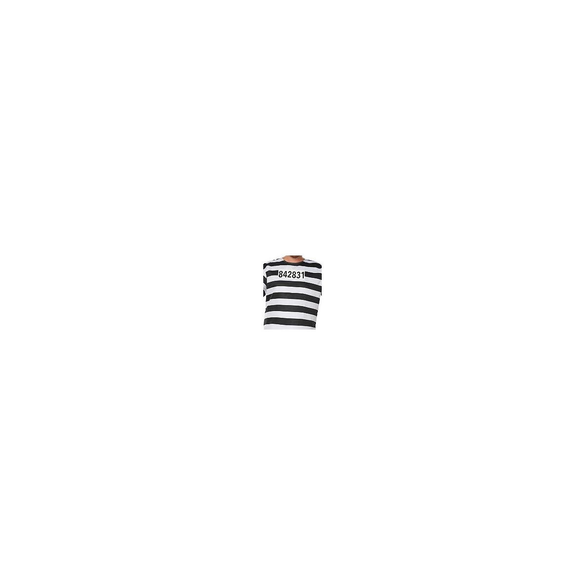 Adult Jailbird Costume BLACK AND WHITE