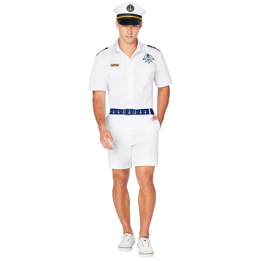 Adult Yacht Captain Costume WHITE