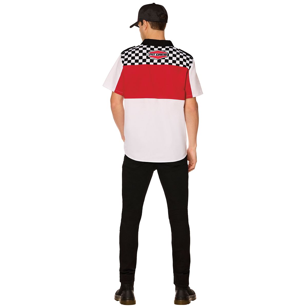 Adult Pit Crew Uniform RED/WHITE/BLACK