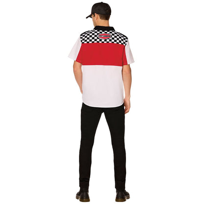 Adult Pit Crew Uniform RED/WHITE/BLACK