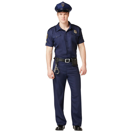 Adult Police Officer Costume Deluxe BLUE