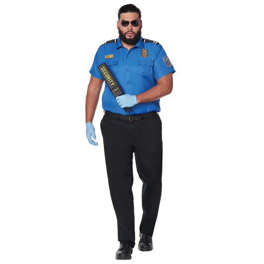 Adult Airport Security Plus Size Costume BLUE