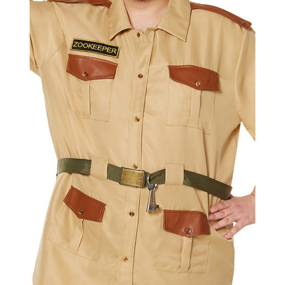 Adult Men's Zookeeper Plus Size Costume BROWN