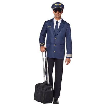 Adult Pilot Costume BLUE