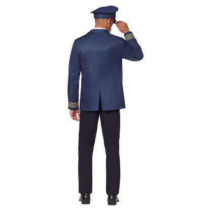 Adult Pilot Costume BLUE